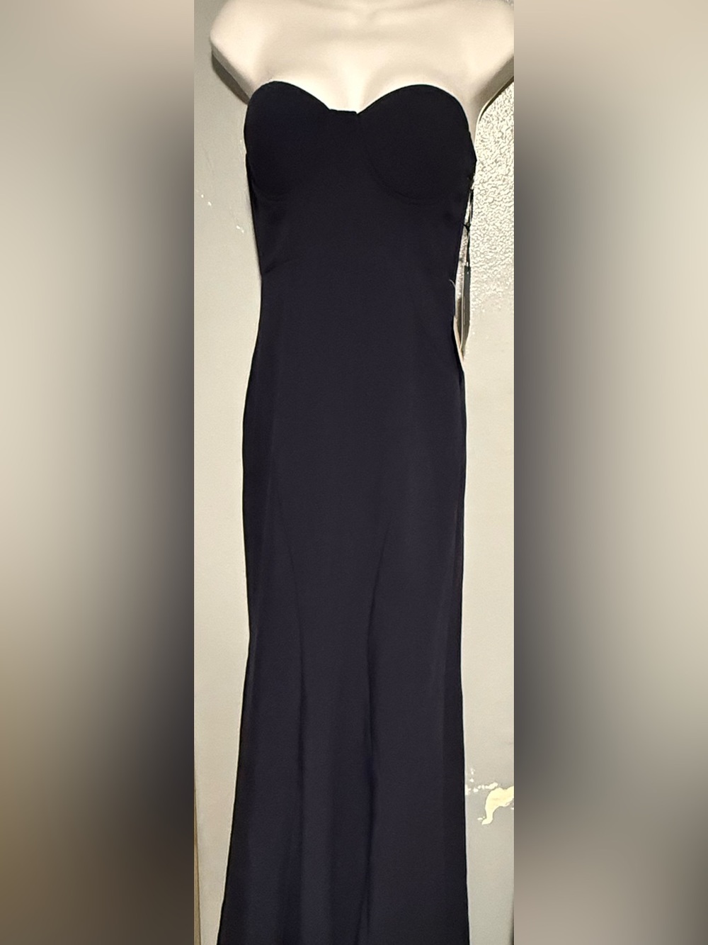 NWT Lulu's Strapless Navy Maxi Dress SIZE M